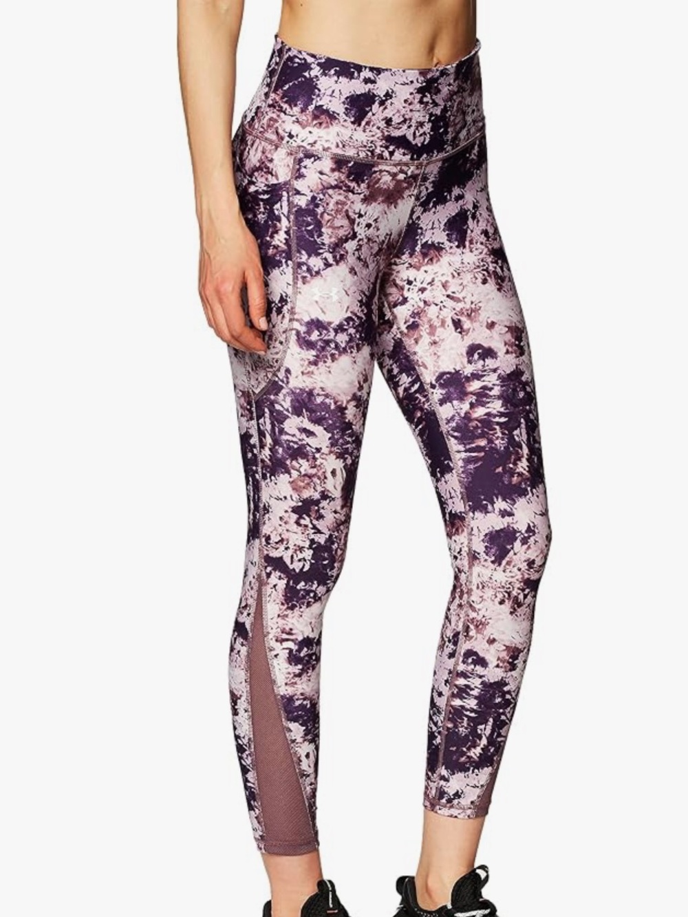 Under Armour Heatgear Purple Tie-Dye Compression Leggings
